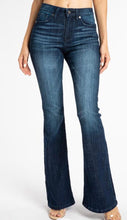 Load image into Gallery viewer, Dark denim flare jeans
