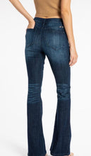 Load image into Gallery viewer, Dark denim flare jeans
