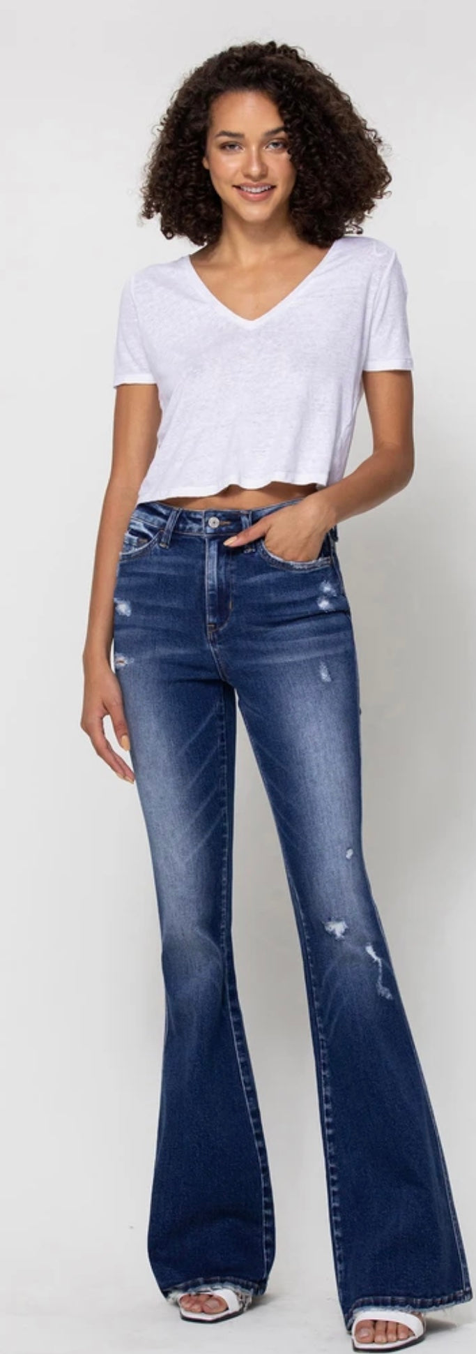 Bella Hi Rise Vintage Blue Flare Jeans